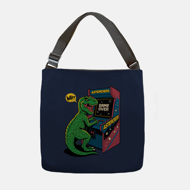 Game Over Dino-None-Adjustable Tote-Bag-Popnotic