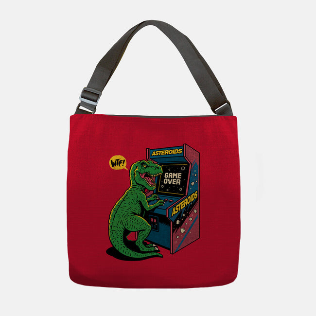 Game Over Dino-None-Adjustable Tote-Bag-Popnotic