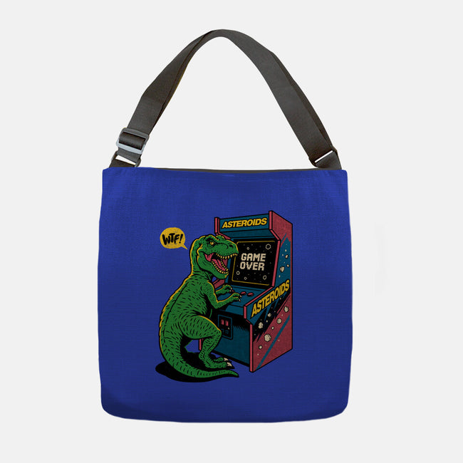 Game Over Dino-None-Adjustable Tote-Bag-Popnotic