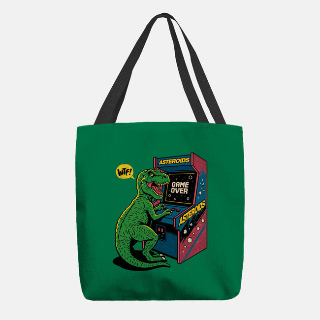 Game Over Dino-None-Basic Tote-Bag-Popnotic
