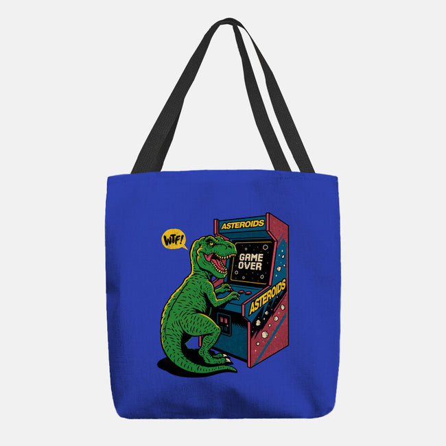 Game Over Dino-None-Basic Tote-Bag-Popnotic