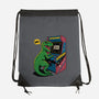 Game Over Dino-None-Drawstring-Bag-Popnotic