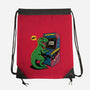 Game Over Dino-None-Drawstring-Bag-Popnotic