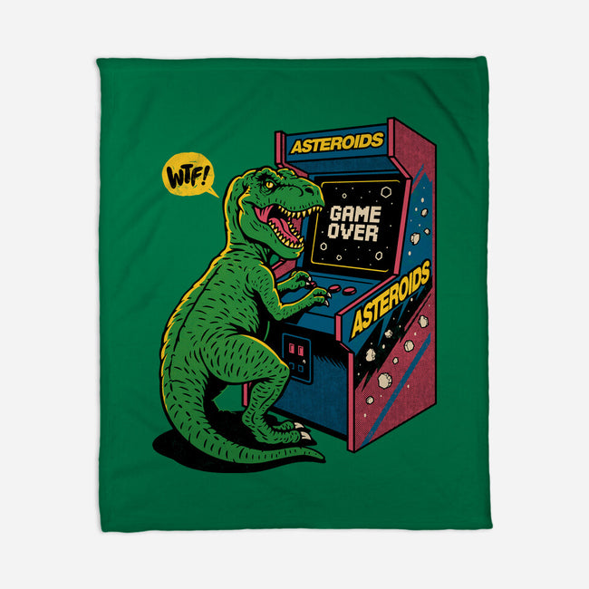 Game Over Dino-None-Fleece-Blanket-Popnotic