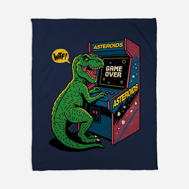 Game Over Dino-None-Fleece-Blanket-Popnotic