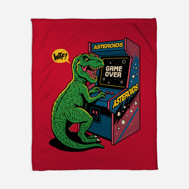 Game Over Dino-None-Fleece-Blanket-Popnotic