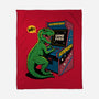 Game Over Dino-None-Fleece-Blanket-Popnotic