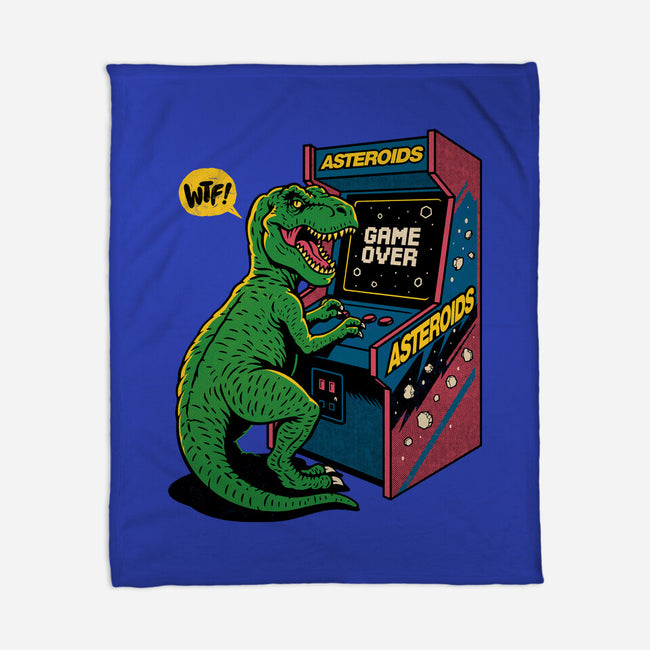 Game Over Dino-None-Fleece-Blanket-Popnotic