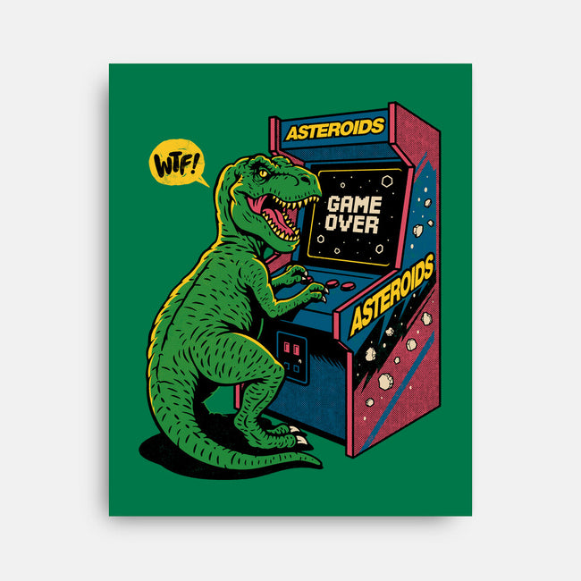 Game Over Dino-None-Stretched-Canvas-Popnotic