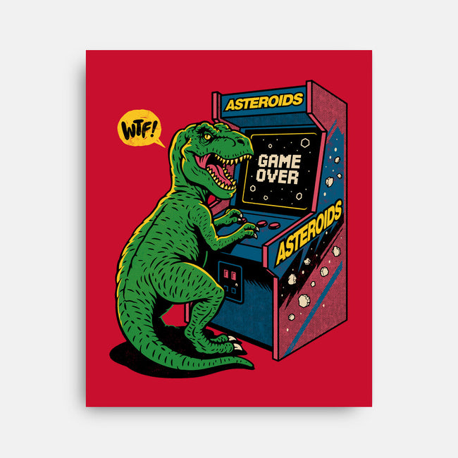Game Over Dino-None-Stretched-Canvas-Popnotic