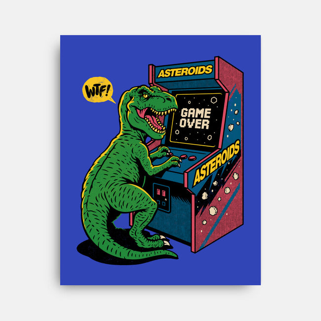 Game Over Dino-None-Stretched-Canvas-Popnotic