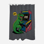 Game Over Dino-None-Polyester-Shower Curtain-Popnotic