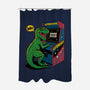 Game Over Dino-None-Polyester-Shower Curtain-Popnotic