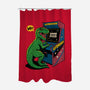 Game Over Dino-None-Polyester-Shower Curtain-Popnotic