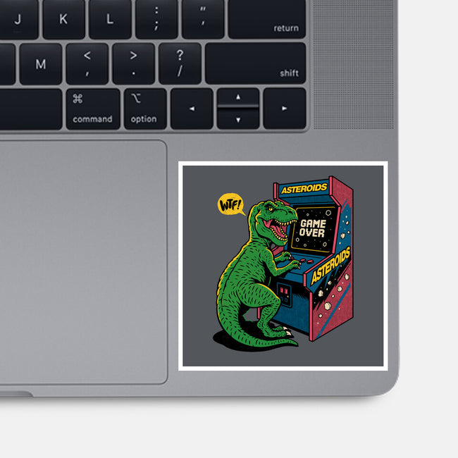 Game Over Dino-None-Glossy-Sticker-Popnotic