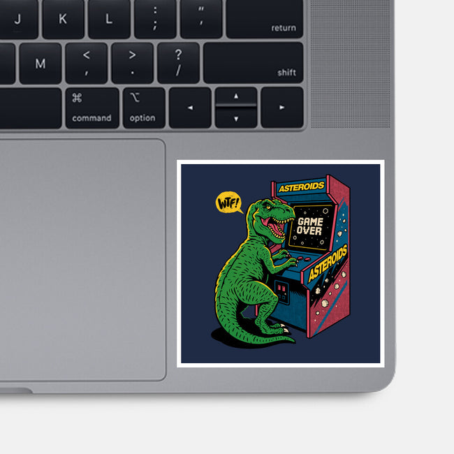 Game Over Dino-None-Glossy-Sticker-Popnotic