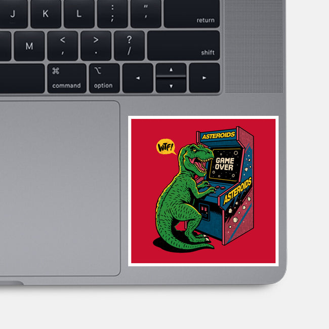 Game Over Dino-None-Glossy-Sticker-Popnotic