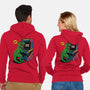 Game Over Dino-Unisex-Zip-Up-Sweatshirt-Popnotic