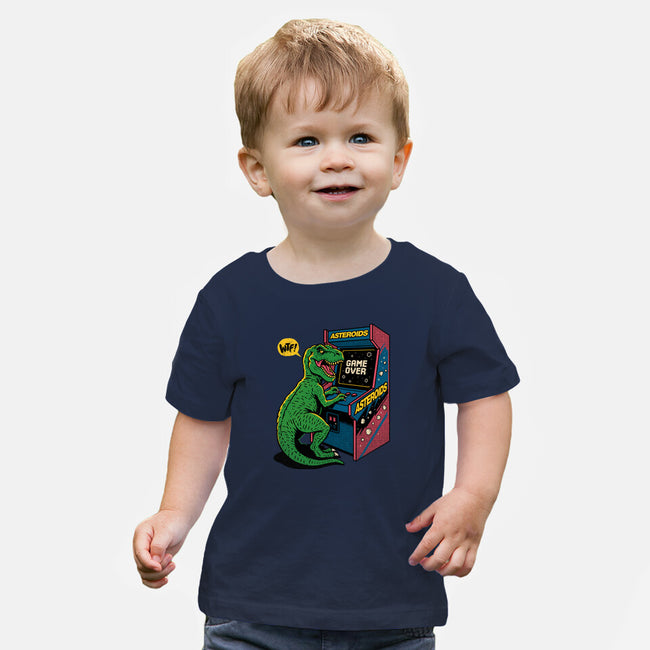 Game Over Dino-Baby-Basic-Tee-Popnotic