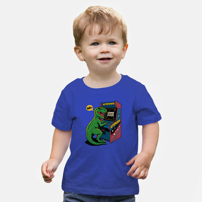 Game Over Dino-Baby-Basic-Tee-Popnotic