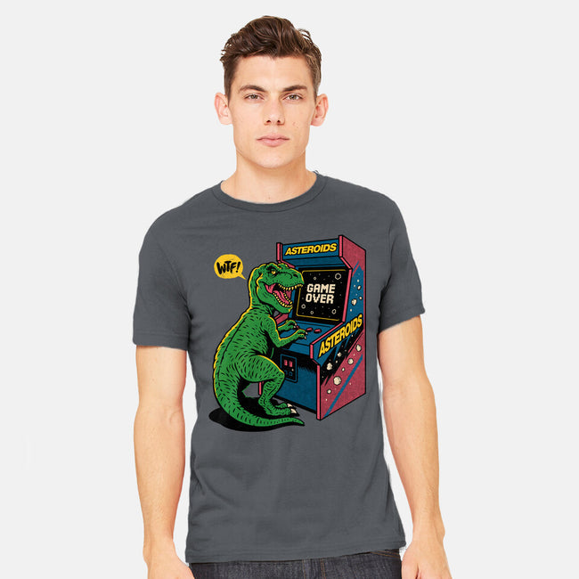 Game Over Dino-Mens-Heavyweight-Tee-Popnotic
