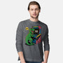 Game Over Dino-Mens-Long Sleeved-Tee-Popnotic