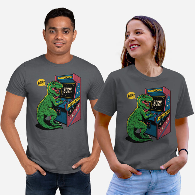 Game Over Dino-Unisex-Basic-Tee-Popnotic