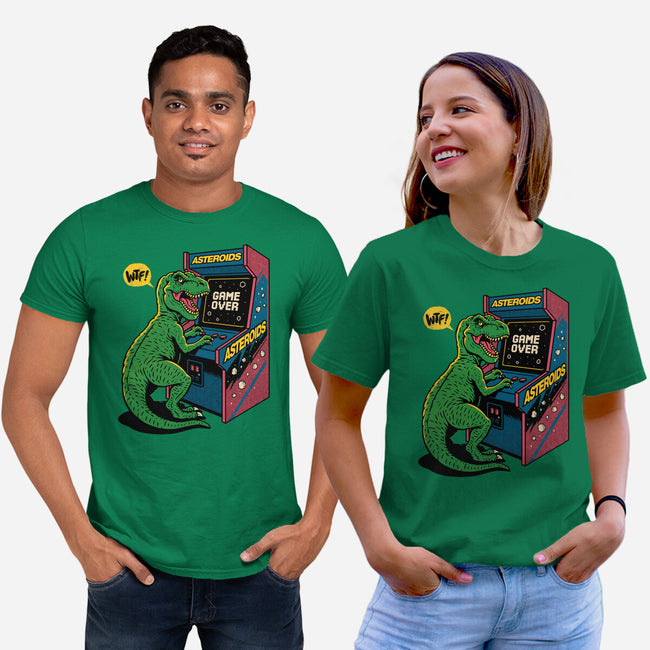 Game Over Dino-Unisex-Basic-Tee-Popnotic