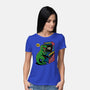 Game Over Dino-Womens-Basic-Tee-Popnotic