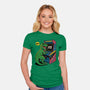 Game Over Dino-Womens-Fitted-Tee-Popnotic