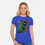 Game Over Dino-Womens-Fitted-Tee-Popnotic