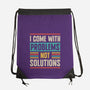 I Come With Problems-None-Drawstring-Bag-Popnotic