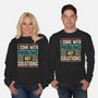 I Come With Problems-Unisex-Crew Neck-Sweatshirt-Popnotic