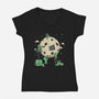 Cosmic Repair Team-Womens-V-Neck-Tee-Loobs