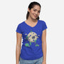 Cosmic Repair Team-Womens-V-Neck-Tee-Loobs