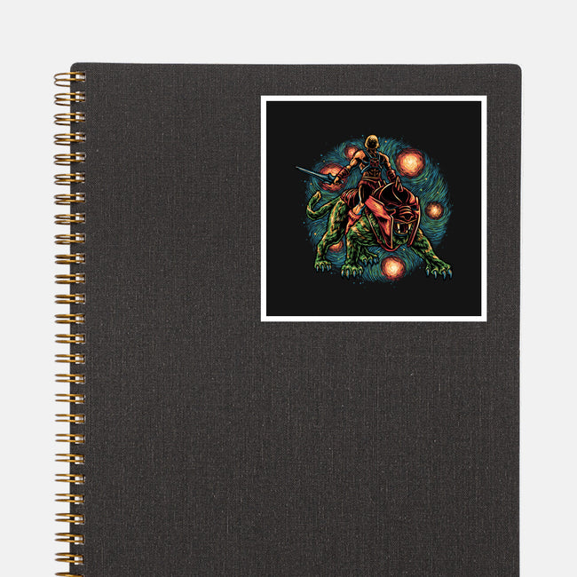 Strength And Courage-None-Glossy-Sticker-glitchygorilla