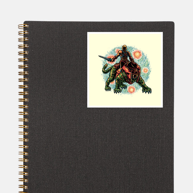 Strength And Courage-None-Glossy-Sticker-glitchygorilla