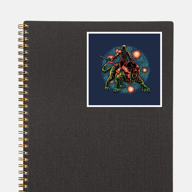Strength And Courage-None-Glossy-Sticker-glitchygorilla