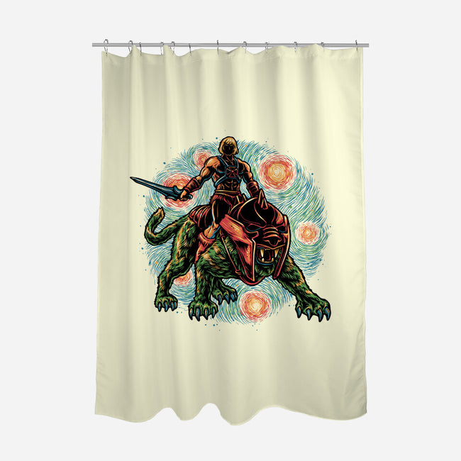 Strength And Courage-None-Polyester-Shower Curtain-glitchygorilla