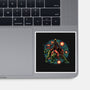 Strength And Courage-None-Glossy-Sticker-glitchygorilla