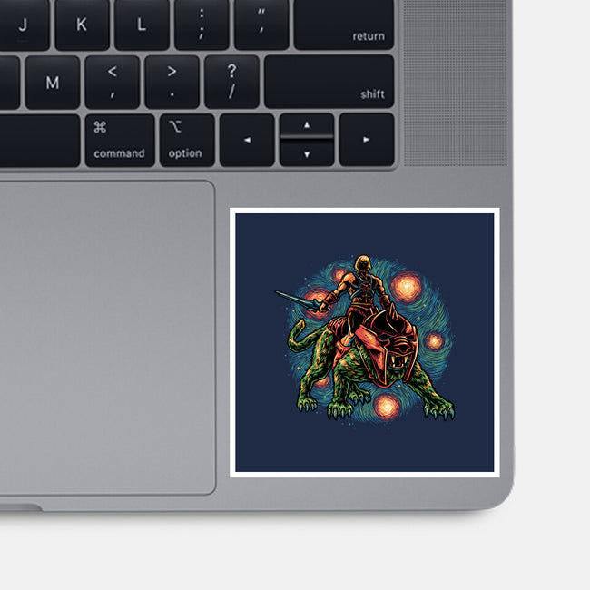 Strength And Courage-None-Glossy-Sticker-glitchygorilla