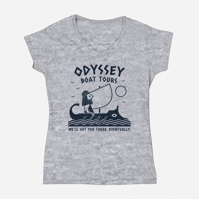 Boat Tours-Womens-V-Neck-Tee-Teo Zed