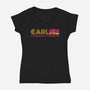 Dungeon Crawler Vintage-Womens-V-Neck-Tee-DrMonekers