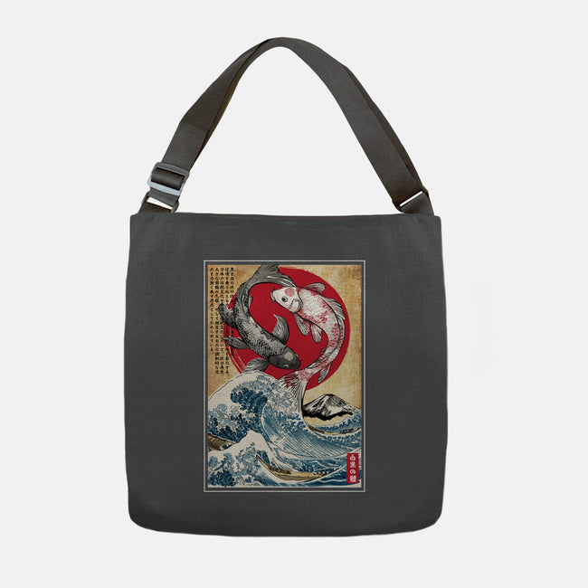 Koi Balance In Japan-None-Adjustable Tote-Bag-DrMonekers