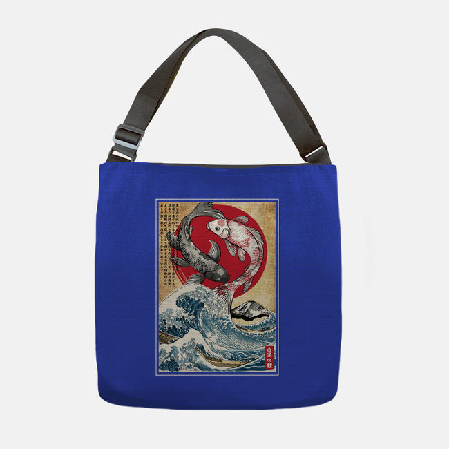 Koi Balance In Japan-None-Adjustable Tote-Bag-DrMonekers