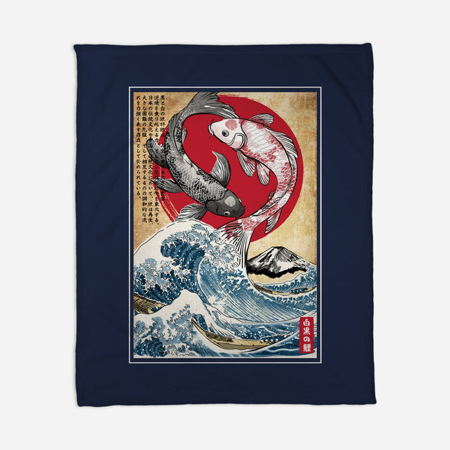 Koi Balance In Japan-None-Fleece-Blanket-DrMonekers