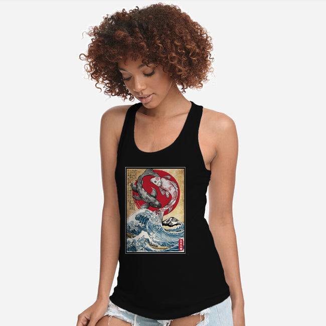 Koi Balance In Japan-Womens-Racerback-Tank-DrMonekers