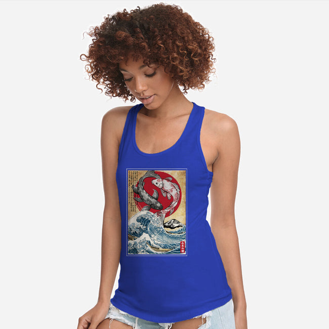 Koi Balance In Japan-Womens-Racerback-Tank-DrMonekers