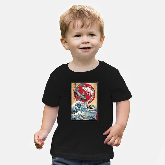 Koi Balance In Japan-Baby-Basic-Tee-DrMonekers