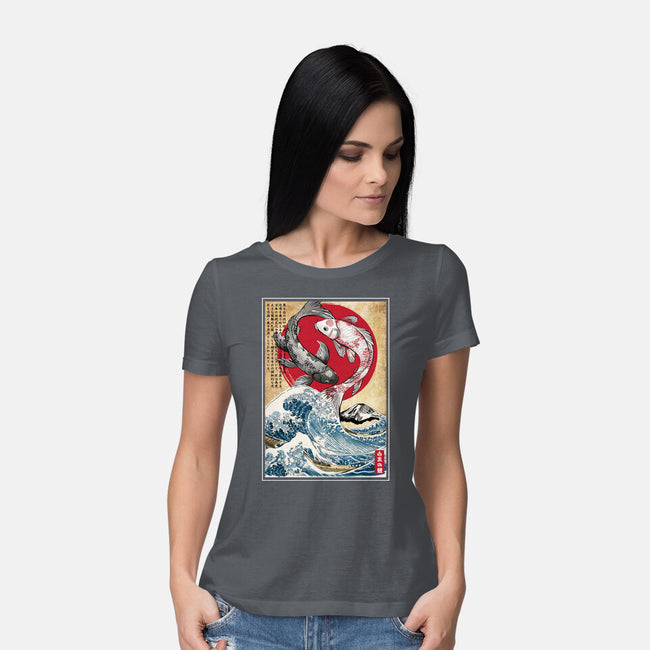 Koi Balance In Japan-Womens-Basic-Tee-DrMonekers